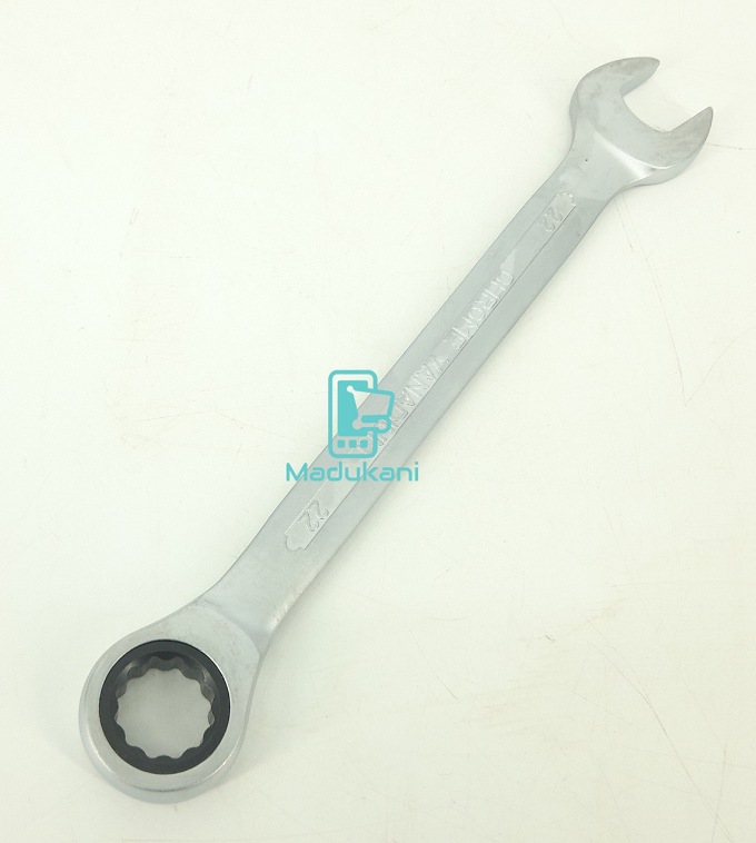 22mm Chrome Vanadium Ratchet Combination Spanner Wrench